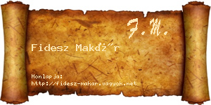 Fidesz Makár névjegykártya